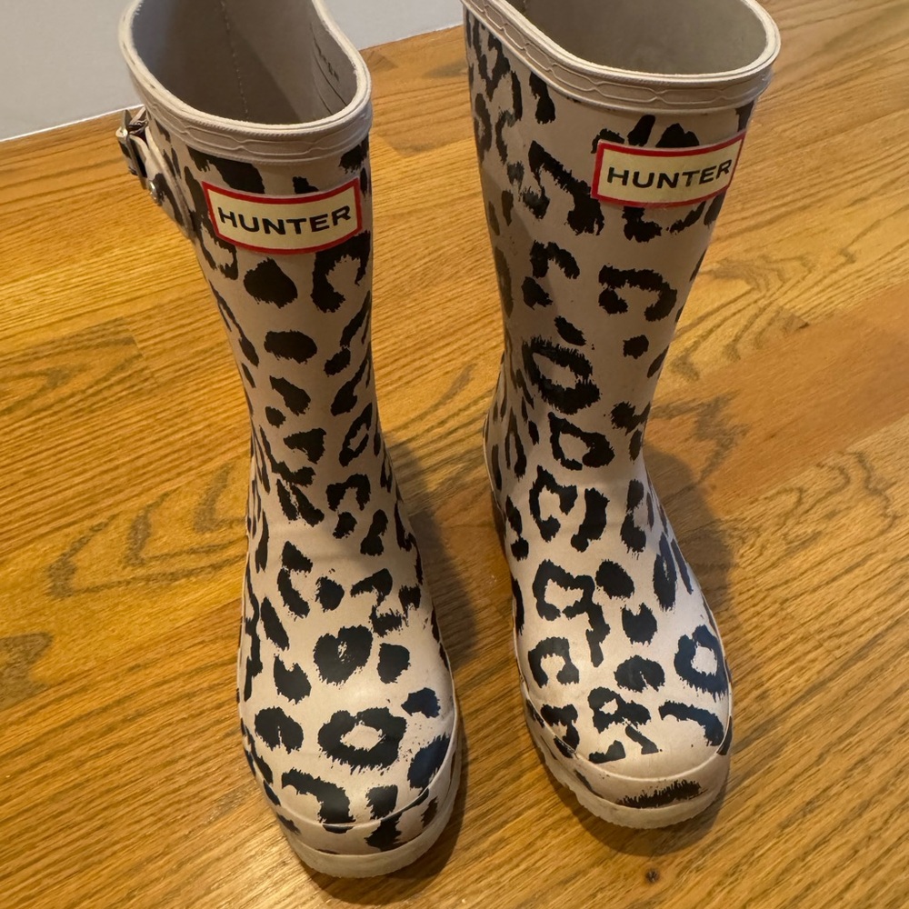 Kids Hunter Original Style Leopard Rain Boots